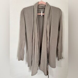 Fabletics Heather Gray Knit Cardigan